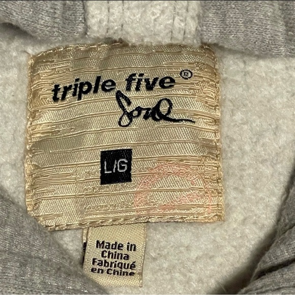 Triple Five Soul Grey hoodie full zip womens Large - Picture 7 of 9